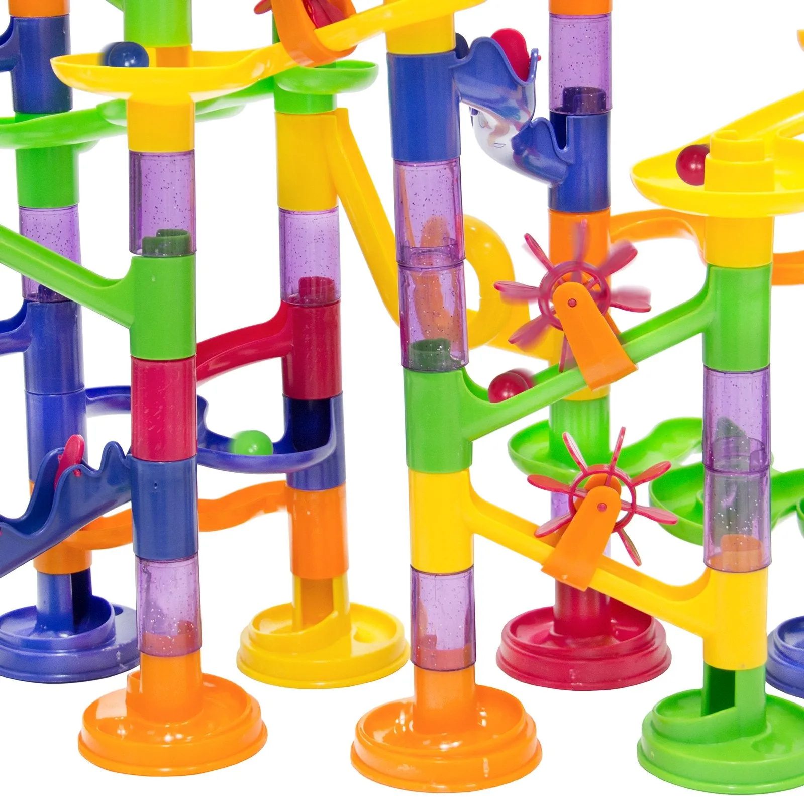 105-Piece Kids STEM Marble Run Coaster Track Toy Set