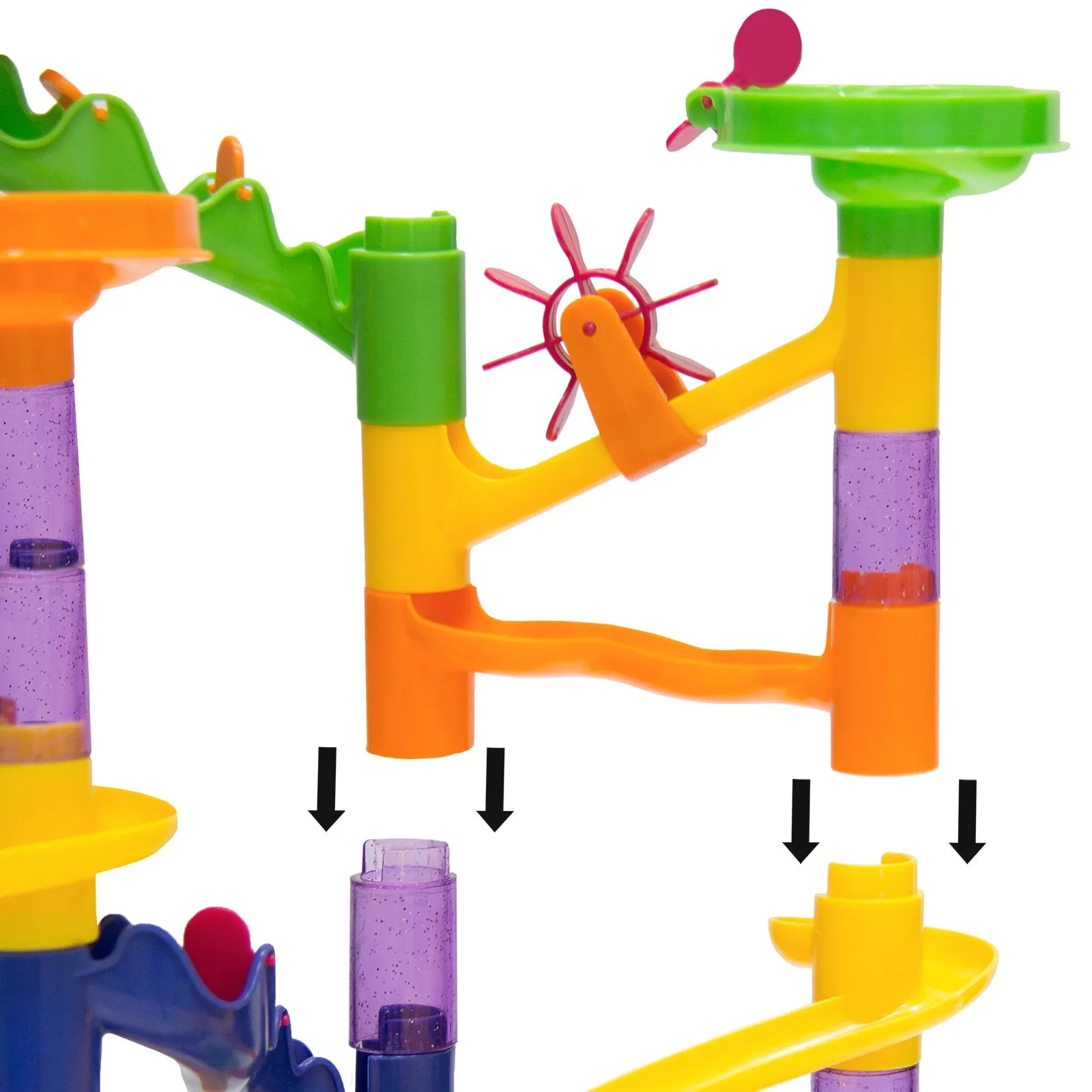 105-Piece Kids STEM Marble Run Coaster Track Toy Set