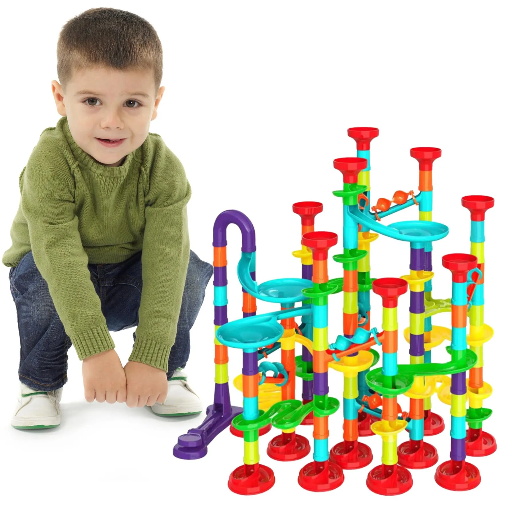 197 Pieces Marble Run Game