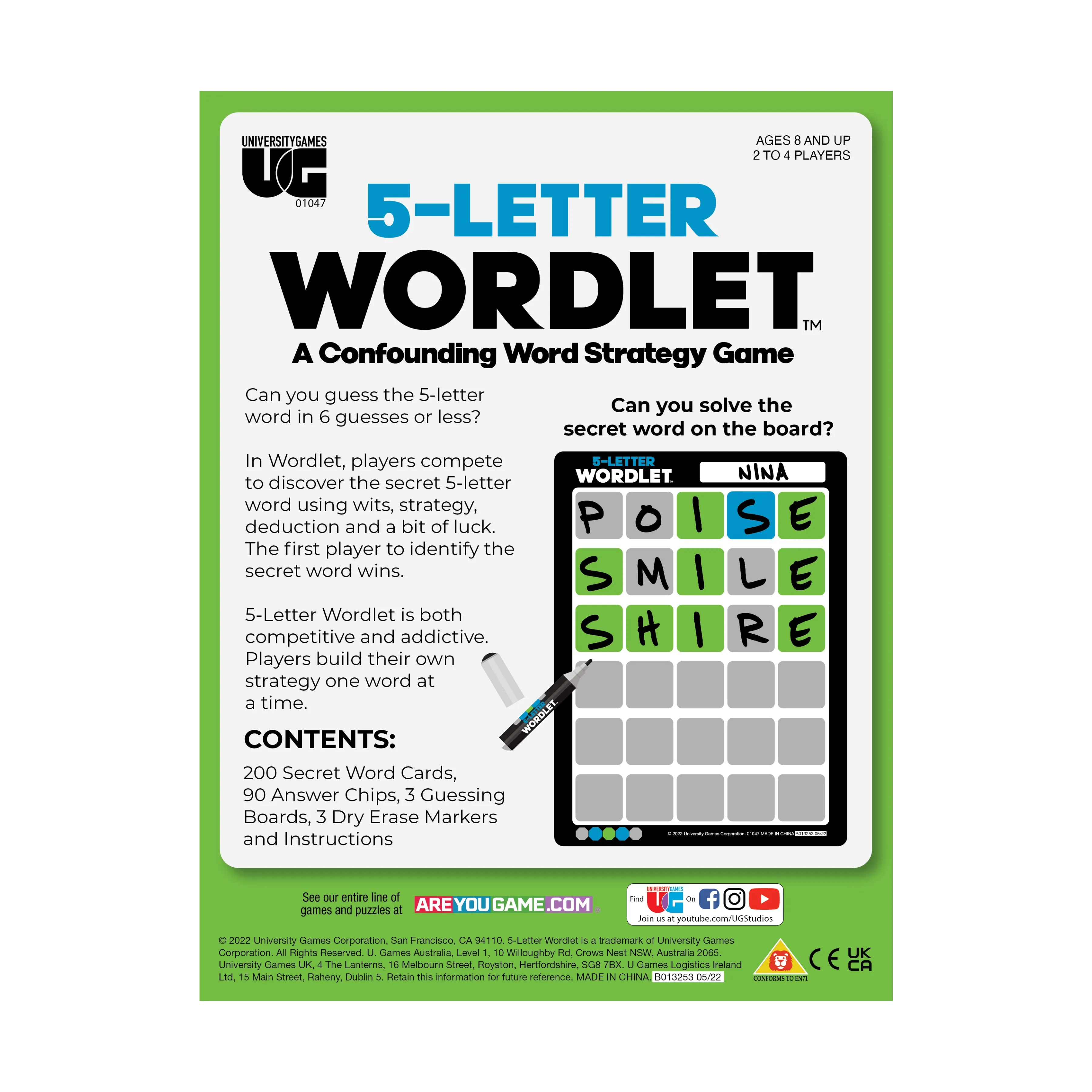 5-Letter Wordlet - A Confounding Word Strategy Game