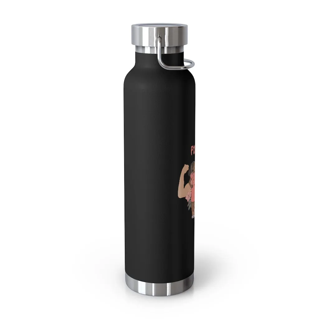 Affirmation Feminist pro choice Copper Vacuum insulated bottle 22oz -  I am Powerful (Little Girls)