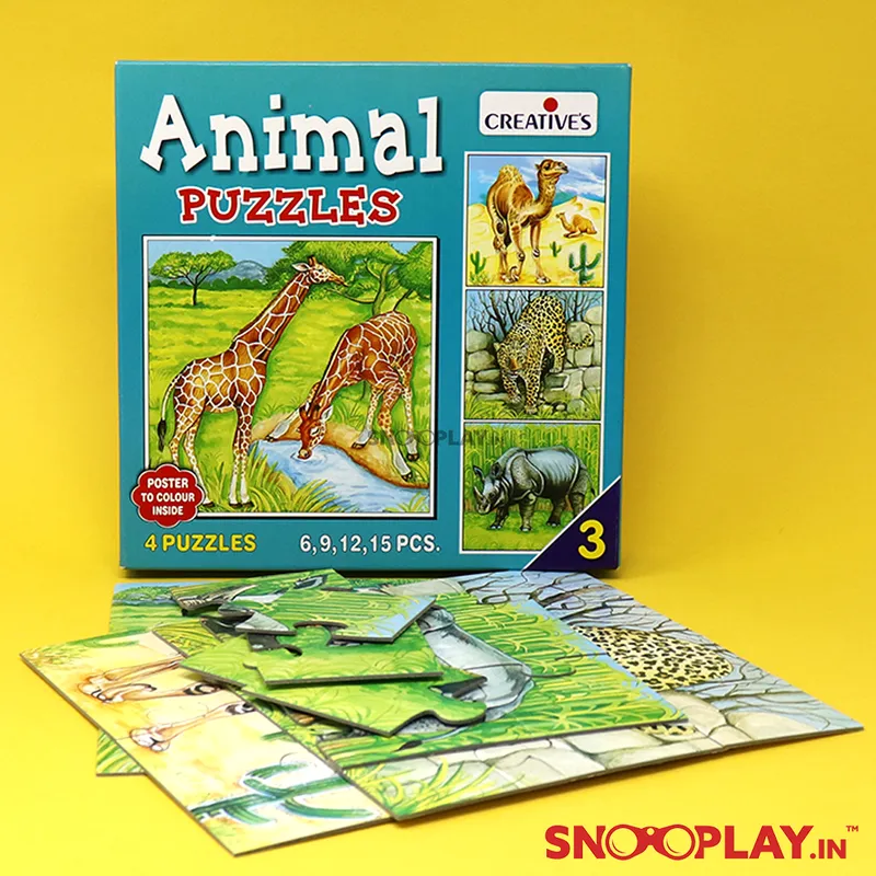 Animal Puzzle (Series 3) - Set of 4 Jigsaw Puzzles