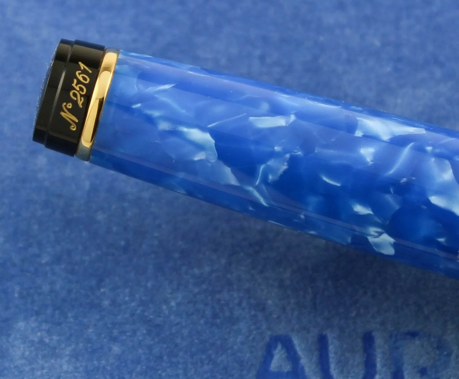 Aurora Blue Marble Limited Edition Fountain Pen & Ballpoint Pen Set