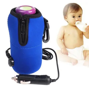 Baby Insulation Bags Portable DC 12V in Car Bottle Heater Food Milk Travel Cup Solid Warmer Universal Blue