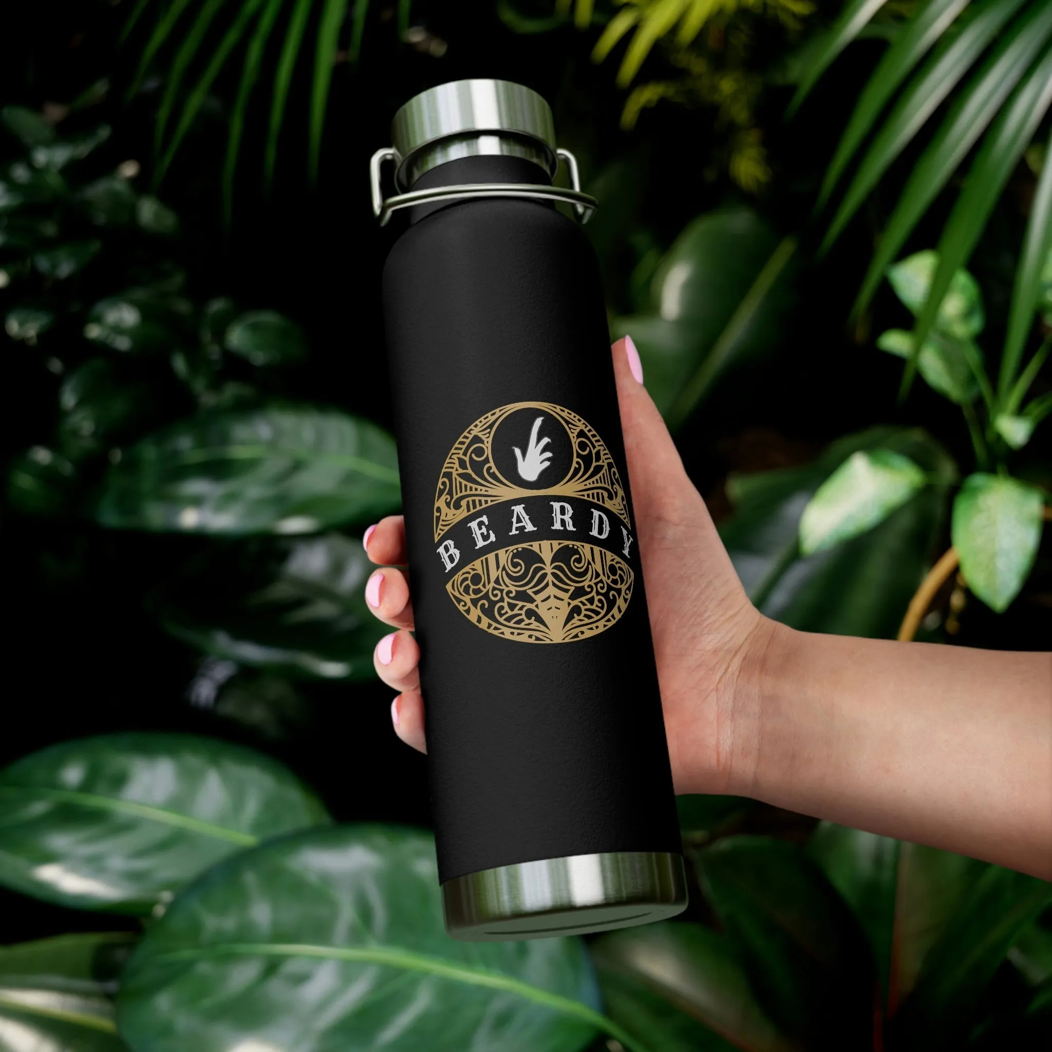 Beardy Tattoo (Bearded Dragon) | Copper Vacuum Insulated Bottle, 22oz