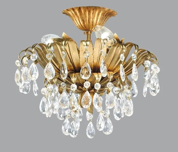 Beautiful Gold Ceiling Light With Hanging Premium Elements