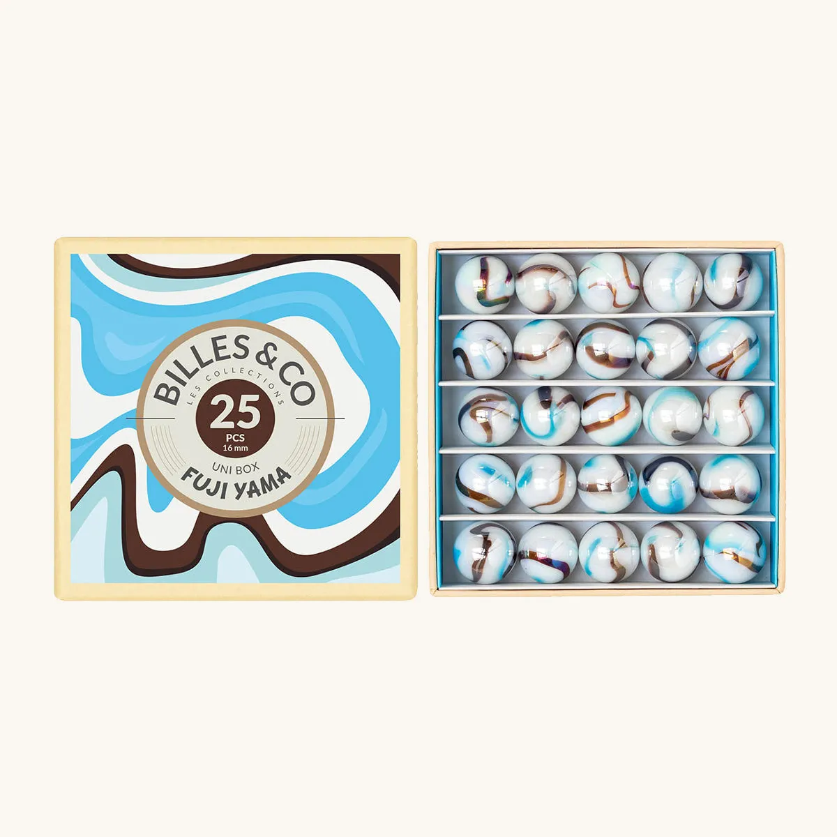 Billes & Co Fujiyama Marbles Uni Box - 25 Pack