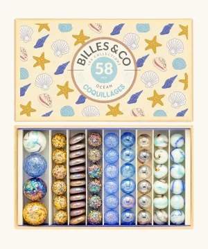 Billes & Co Seashells Marbles Box - 58 Pack