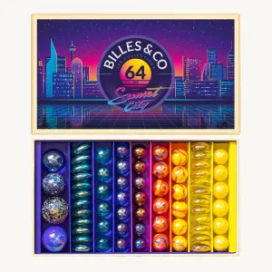 Billes & Co Sunset City Marbles Box - 64 Pack