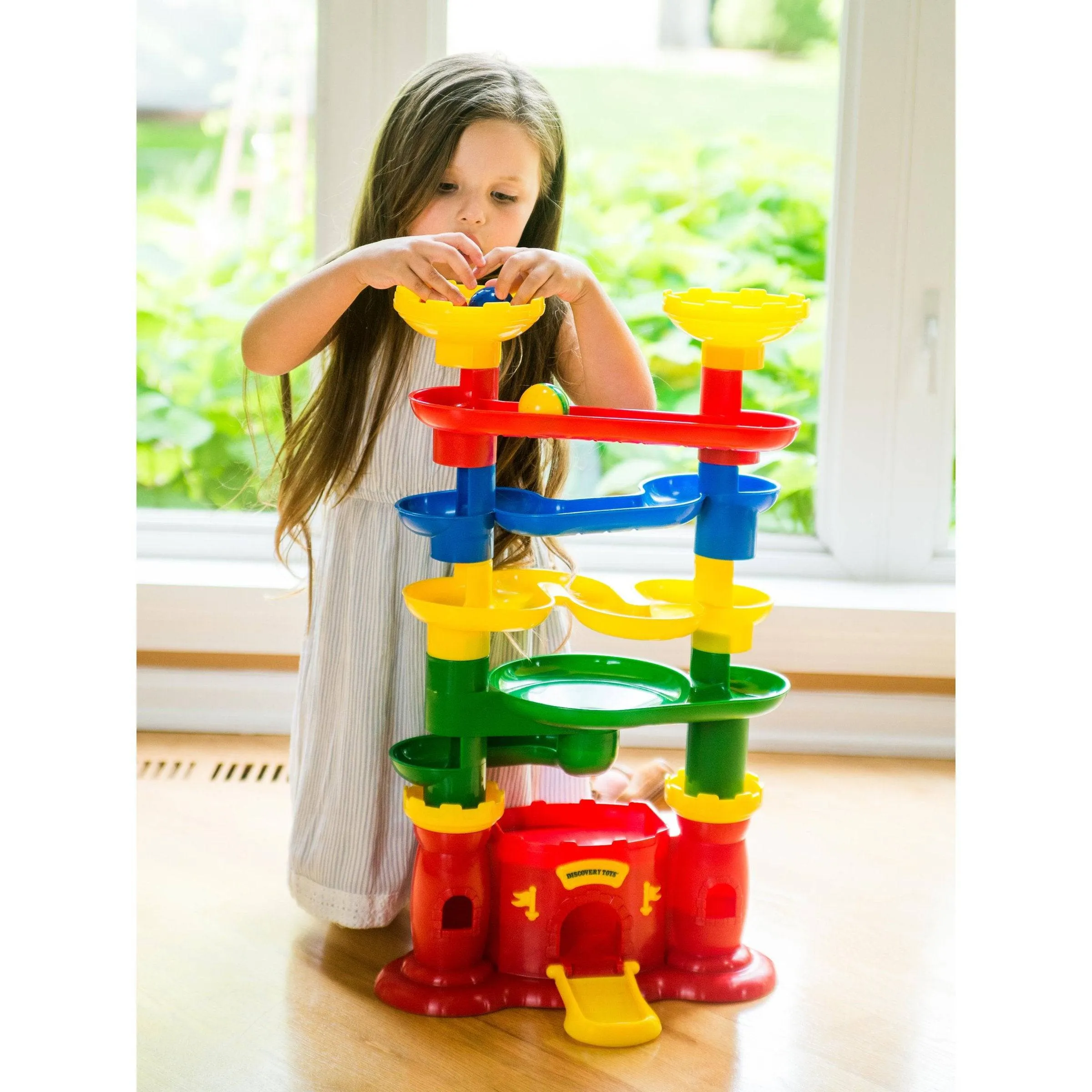 CASTLE MARBLEWORKS Chime Ball Drop Tower Toy