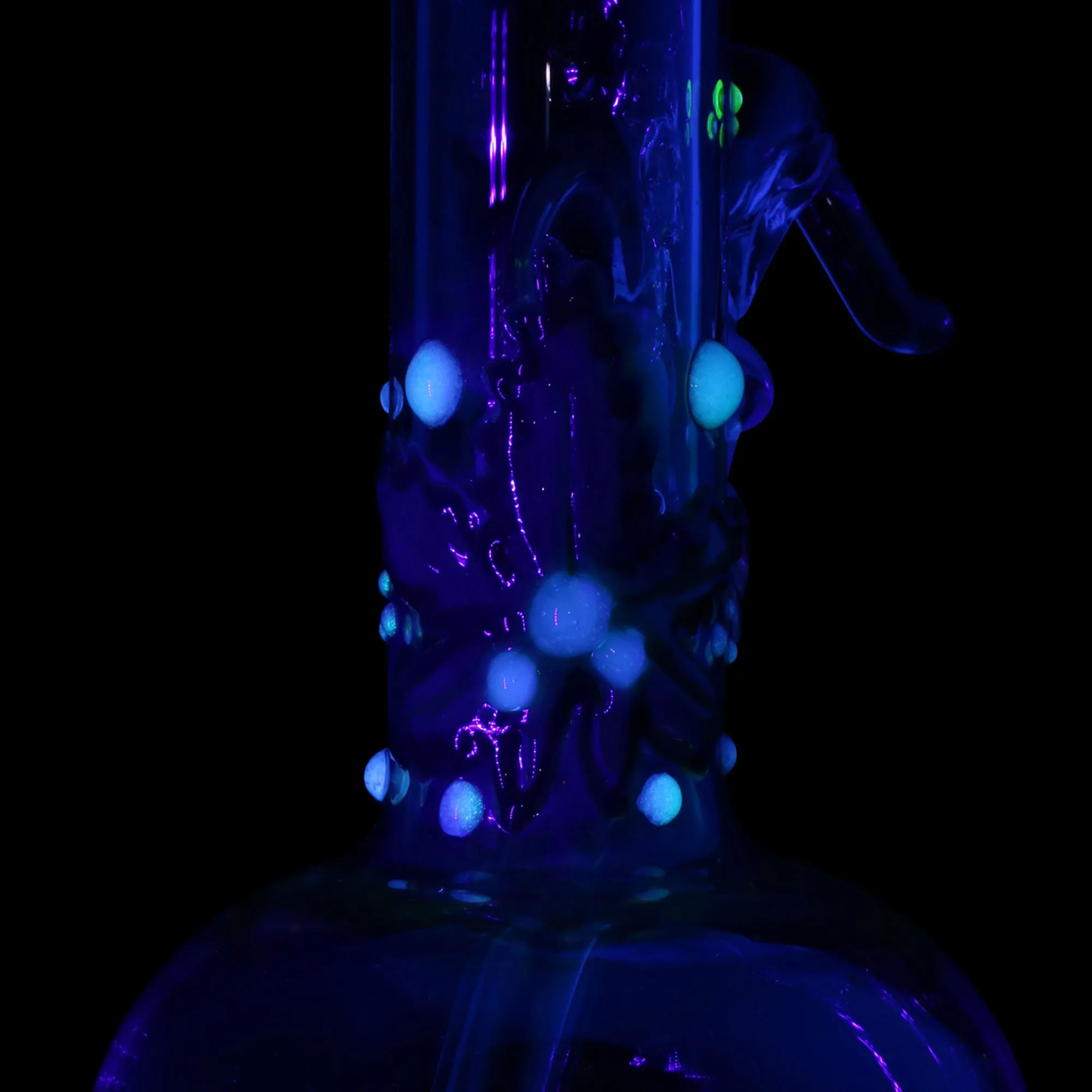 Chameleon Glass Europa Series Fumed Bong - Cannabis Leaf