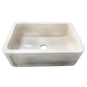 Chardonnay Single Bowl Marble Apron-Front Sink