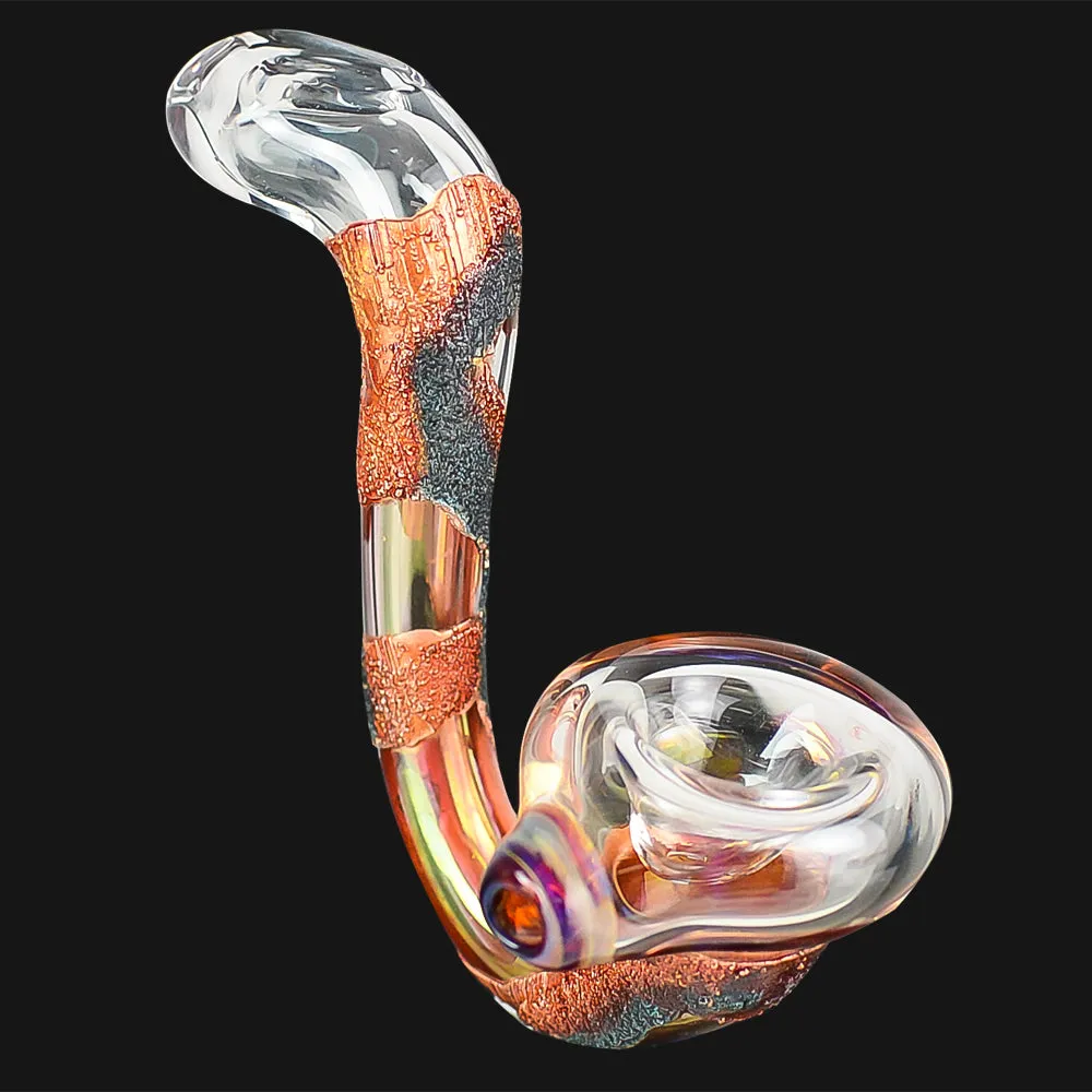 Cherry Glass - Mini Marble 5-Inch Glass Sherlock Pipe