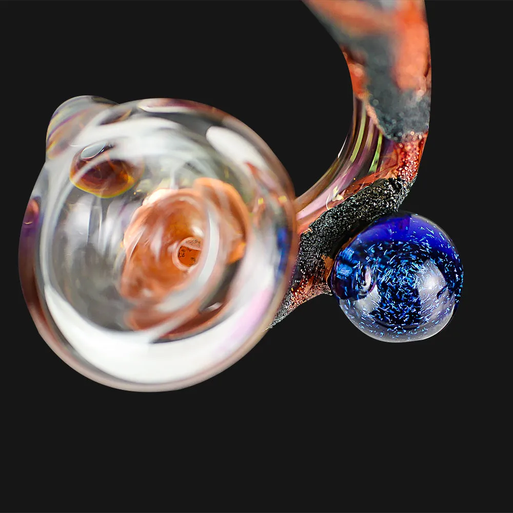 Cherry Glass - Mini Marble 5-Inch Glass Sherlock Pipe