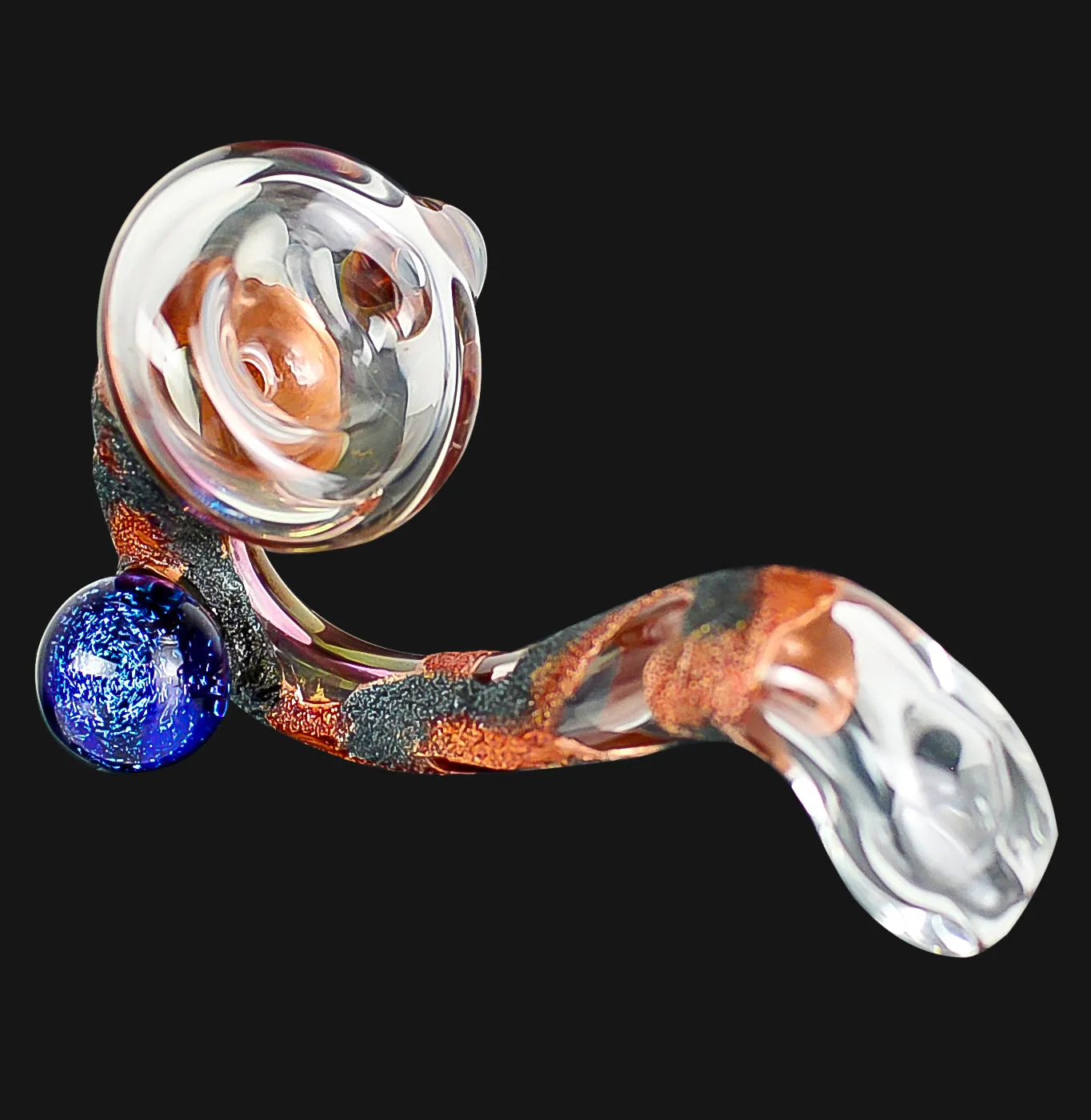 Cherry Glass - Mini Marble 5-Inch Glass Sherlock Pipe