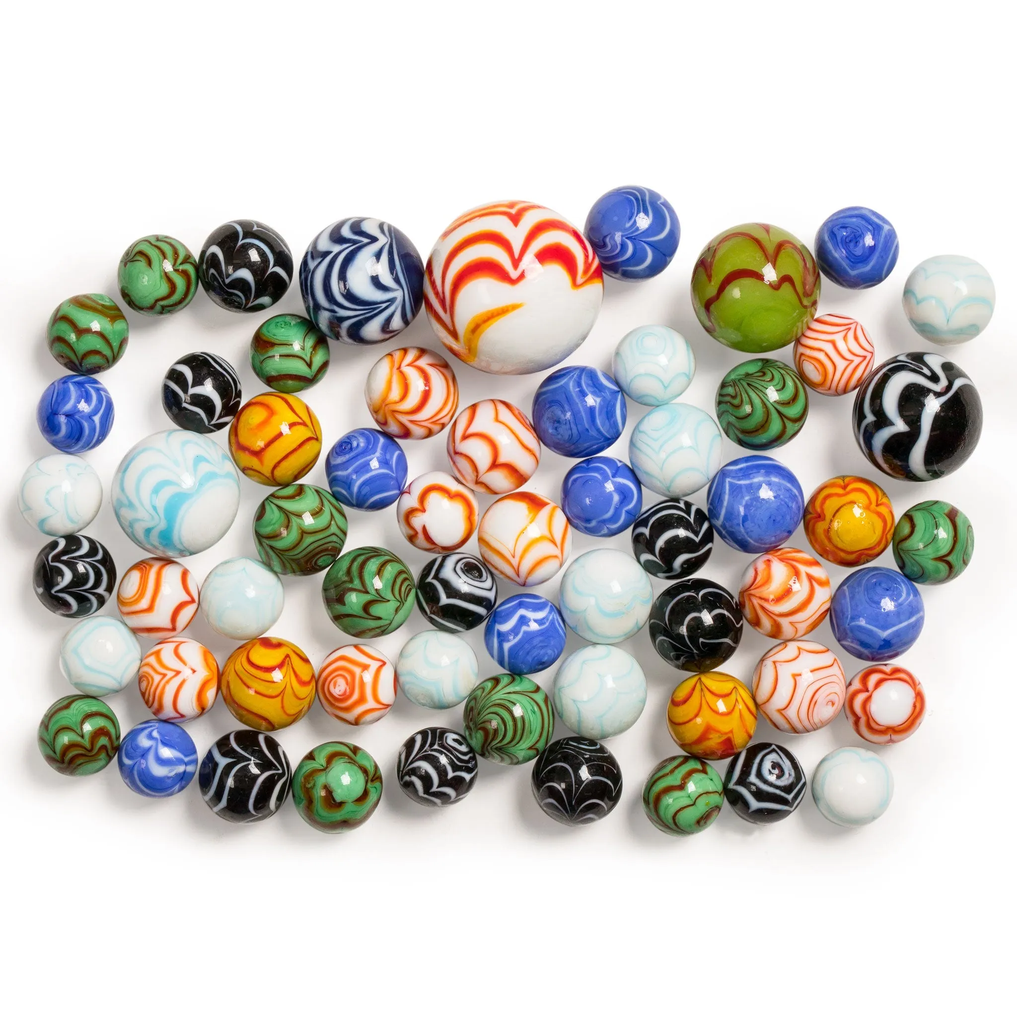 Collector's Series Assorted Marbles Set in Tin Box, "Lava Rocks"