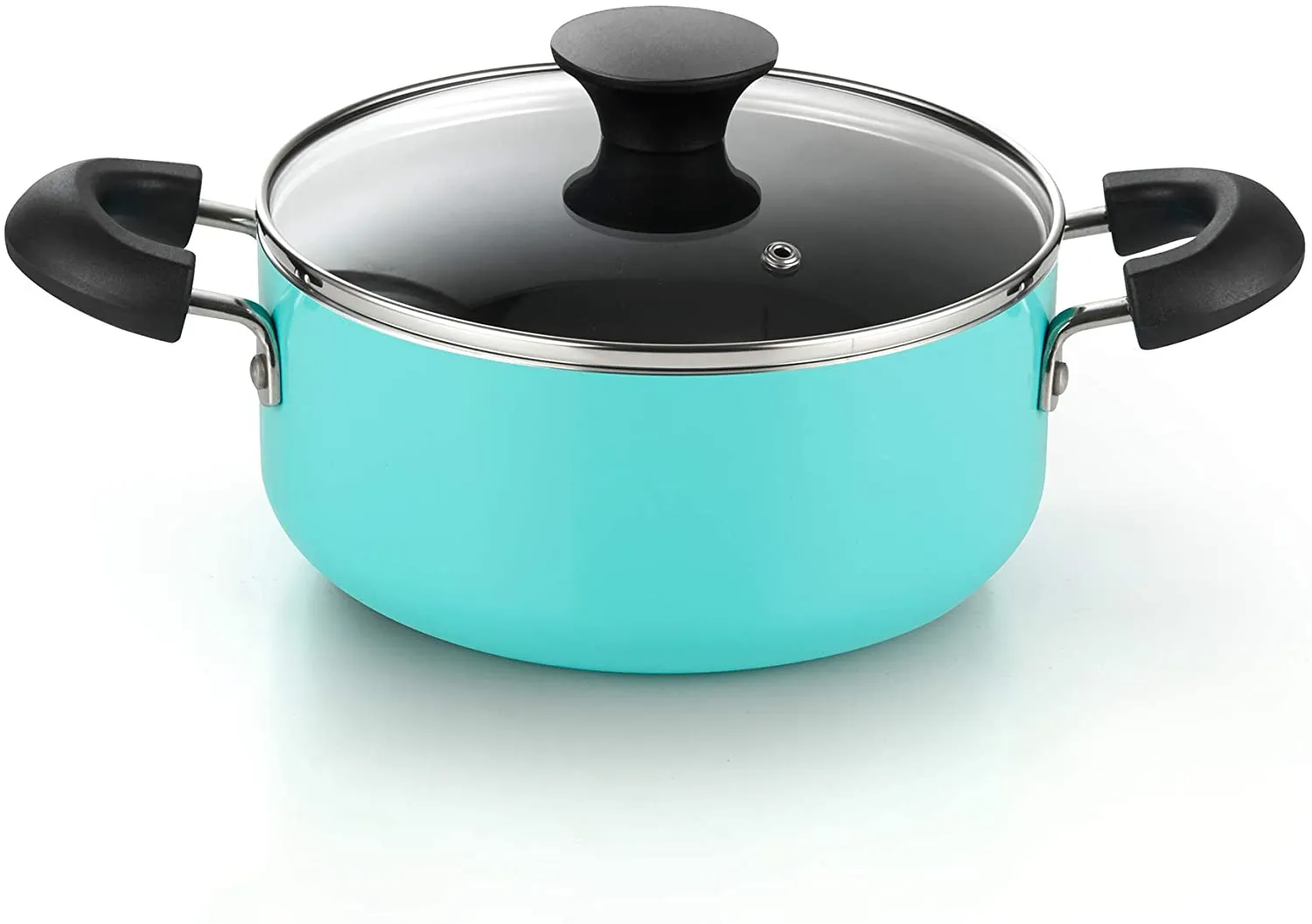 Cook N Home Kitchen Cookware Sets Nonstick, Pots and Pans Set Includes Stockpots, Saucepans, Frying Pans, Dutch Oven Pot with Lids, 10-Piece, Turquoise