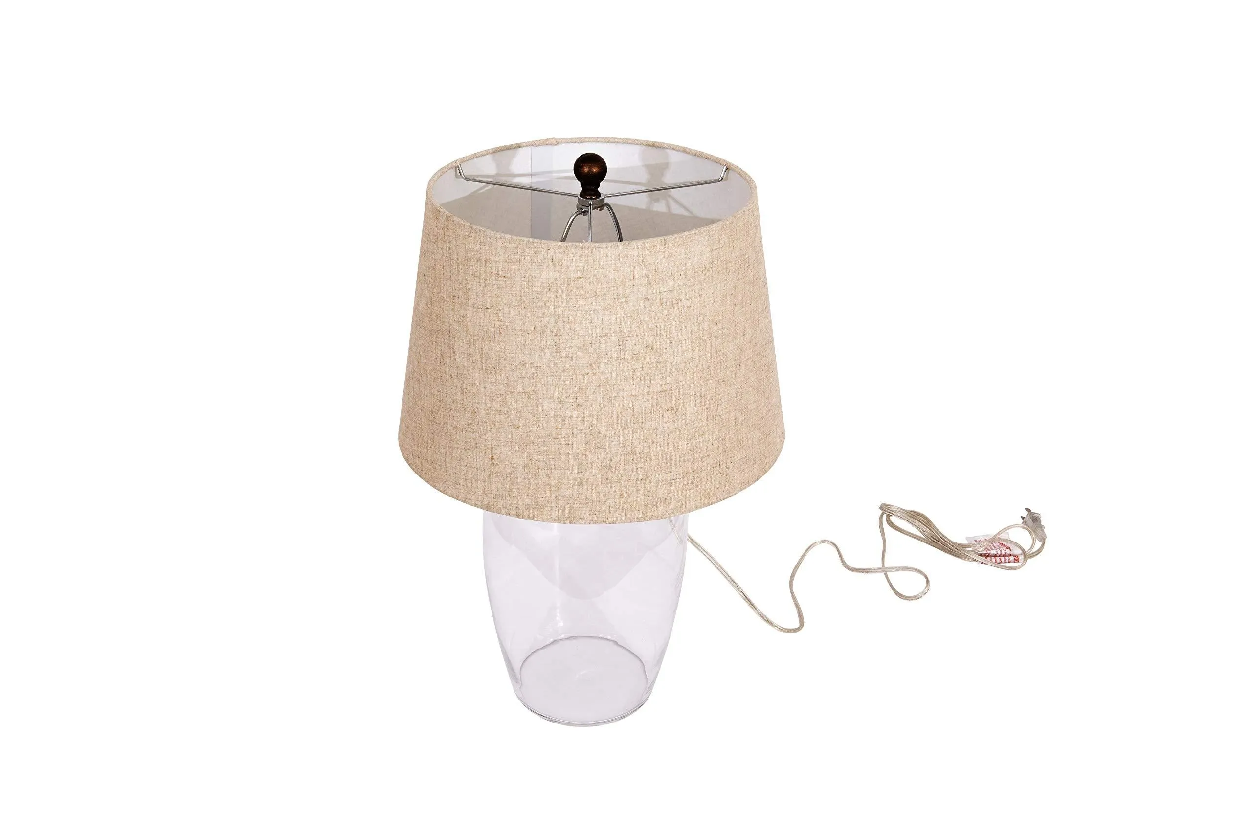 Creative Co-op Glass Fillable Table Lamp with Shade