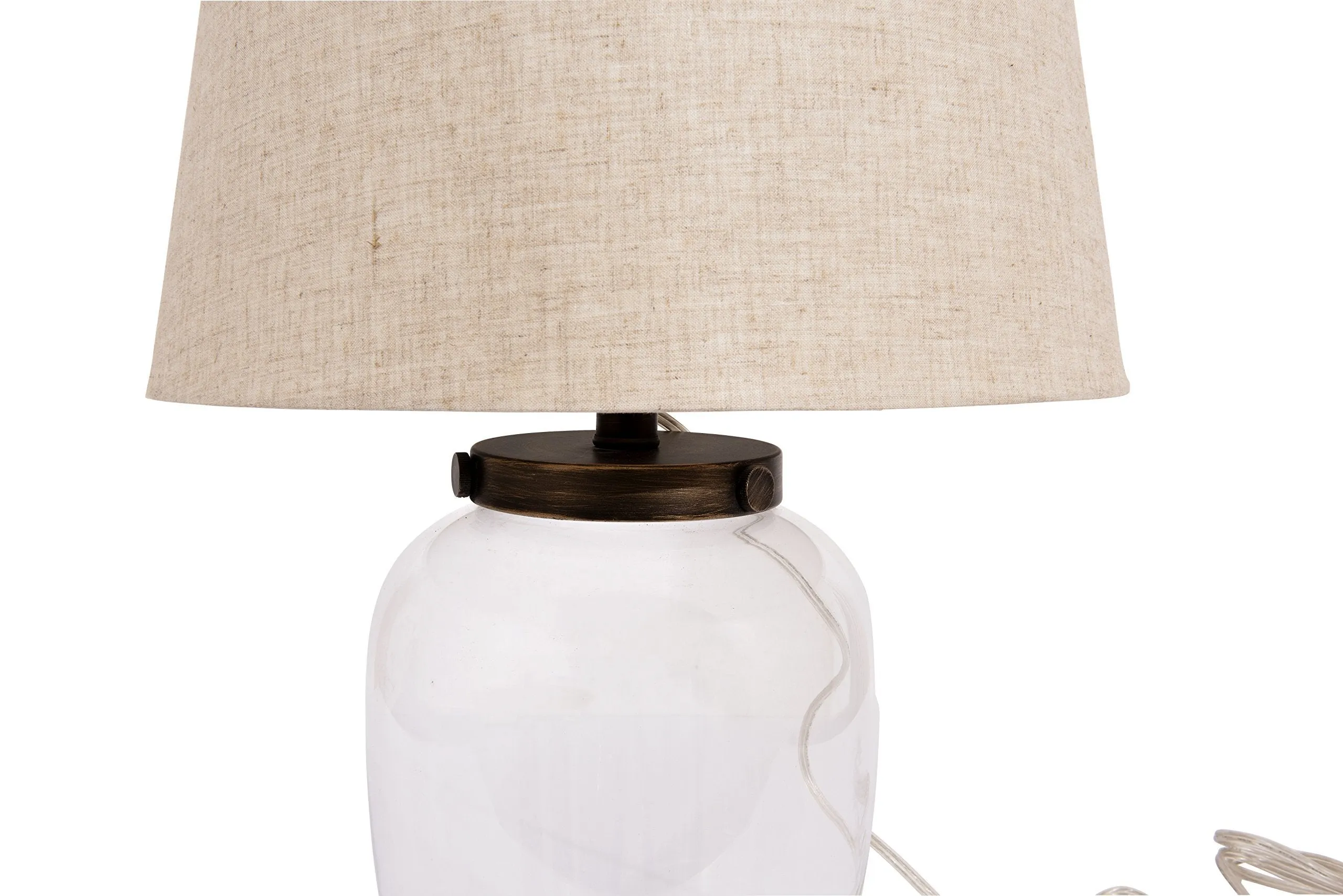 Creative Co-op Glass Fillable Table Lamp with Shade