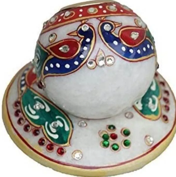 DIVISHA MART Marble Table Clock