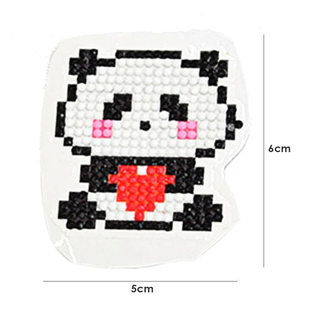 DIY Cute Panda Kids Round  Full Drill Diamond Stickers