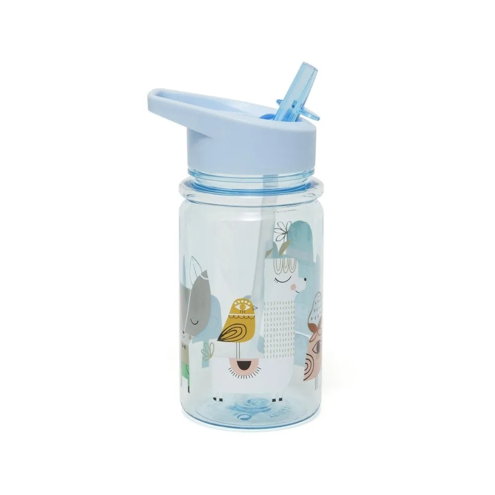 Drinking bottle lama & friends blue