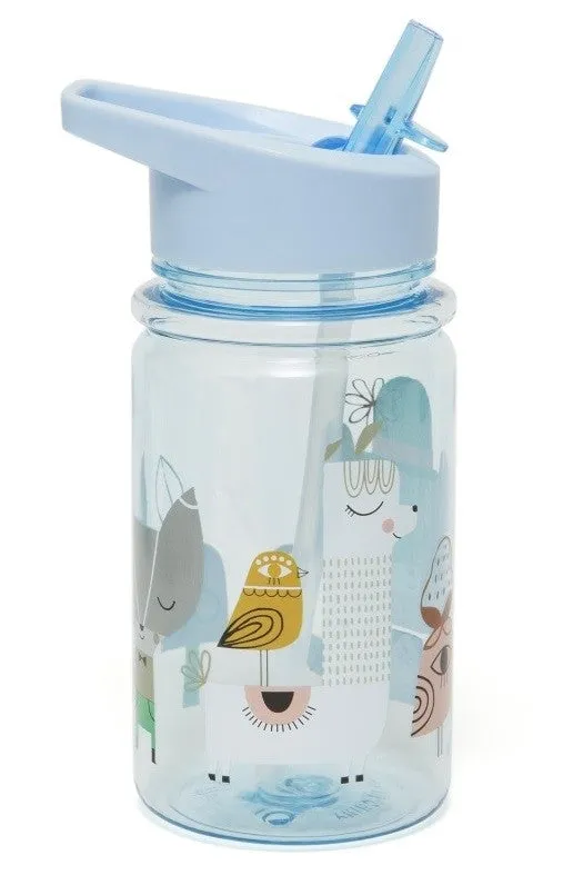 Drinking bottle lama & friends blue