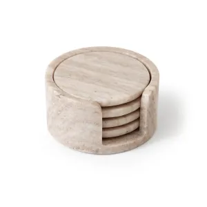 DURO BEIGE MARBLE COASTERS S/4