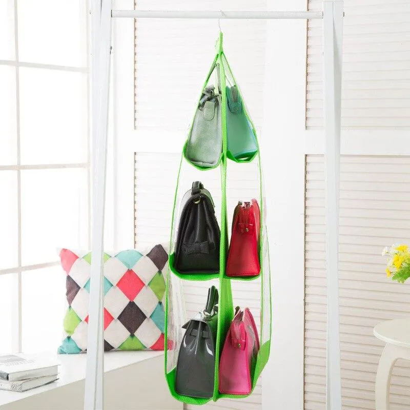 Eco-Friendly Wardrobe Hanging Handbag  Storage Bag Organiser