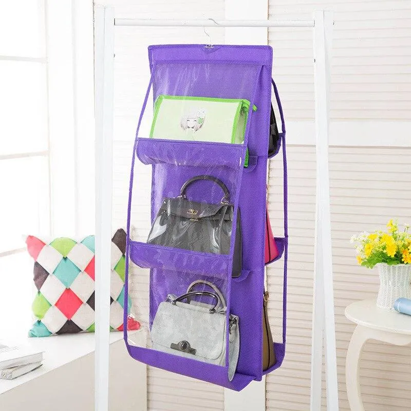 Eco-Friendly Wardrobe Hanging Handbag  Storage Bag Organiser