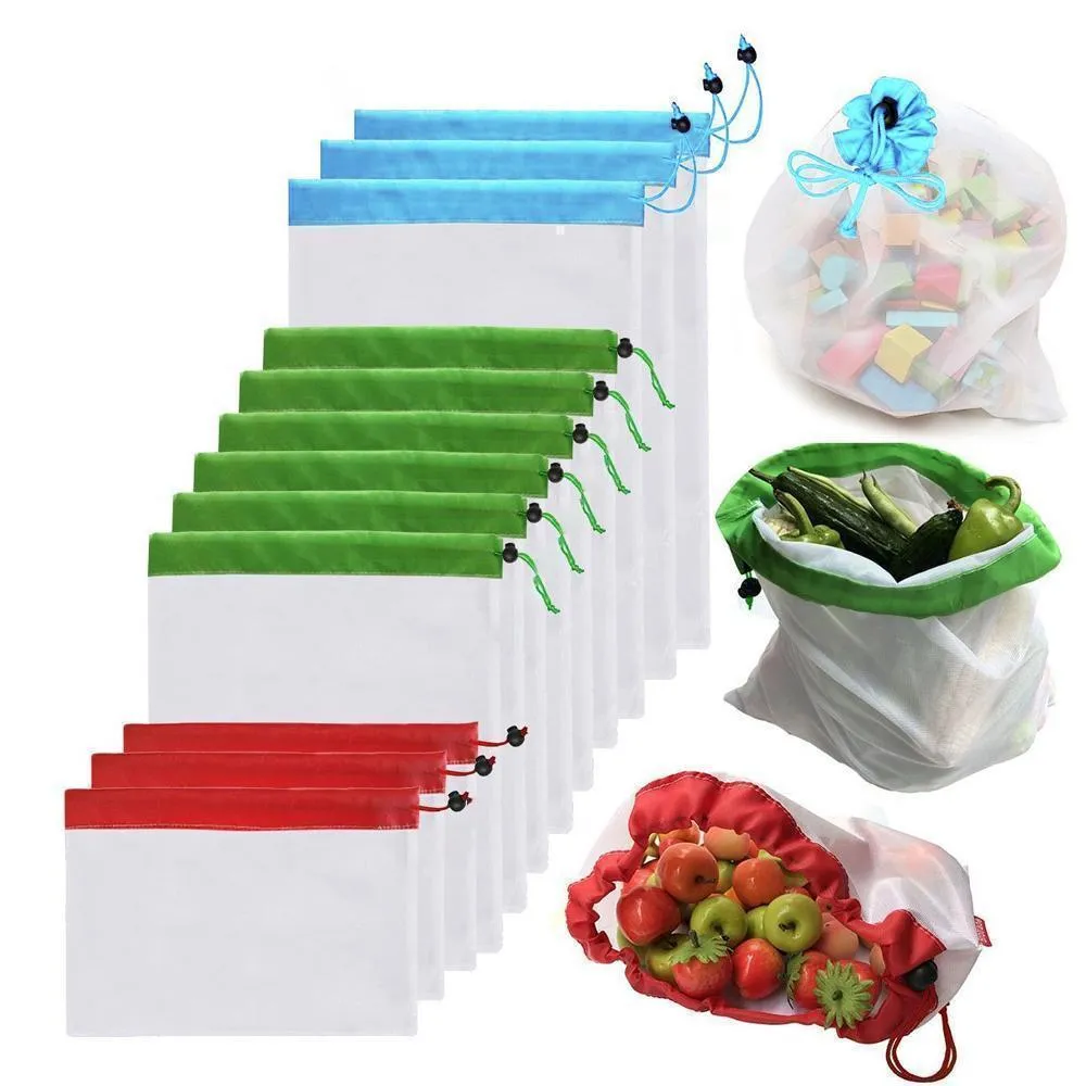 Ecological and Reusable Portable Bag, 12 Pieces