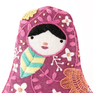 Embroidery Mini Plush Kit, Matryoshka Doll | Level 3