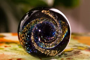 Glass Vortex Marble with Ashes