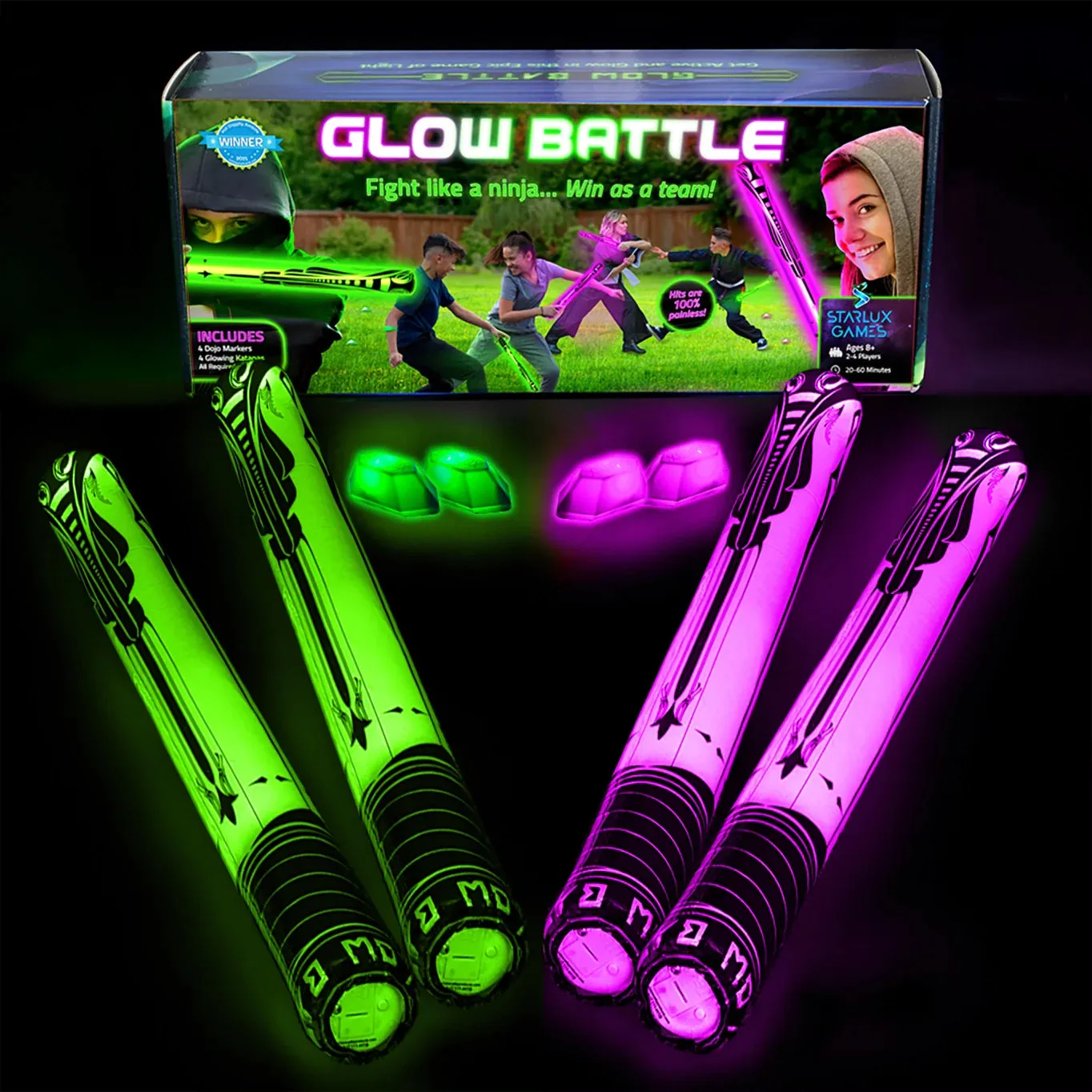 Ultimate Glow Battle: Exciting Glow-in-the-Dark Game & Ninja Kids Toys Set