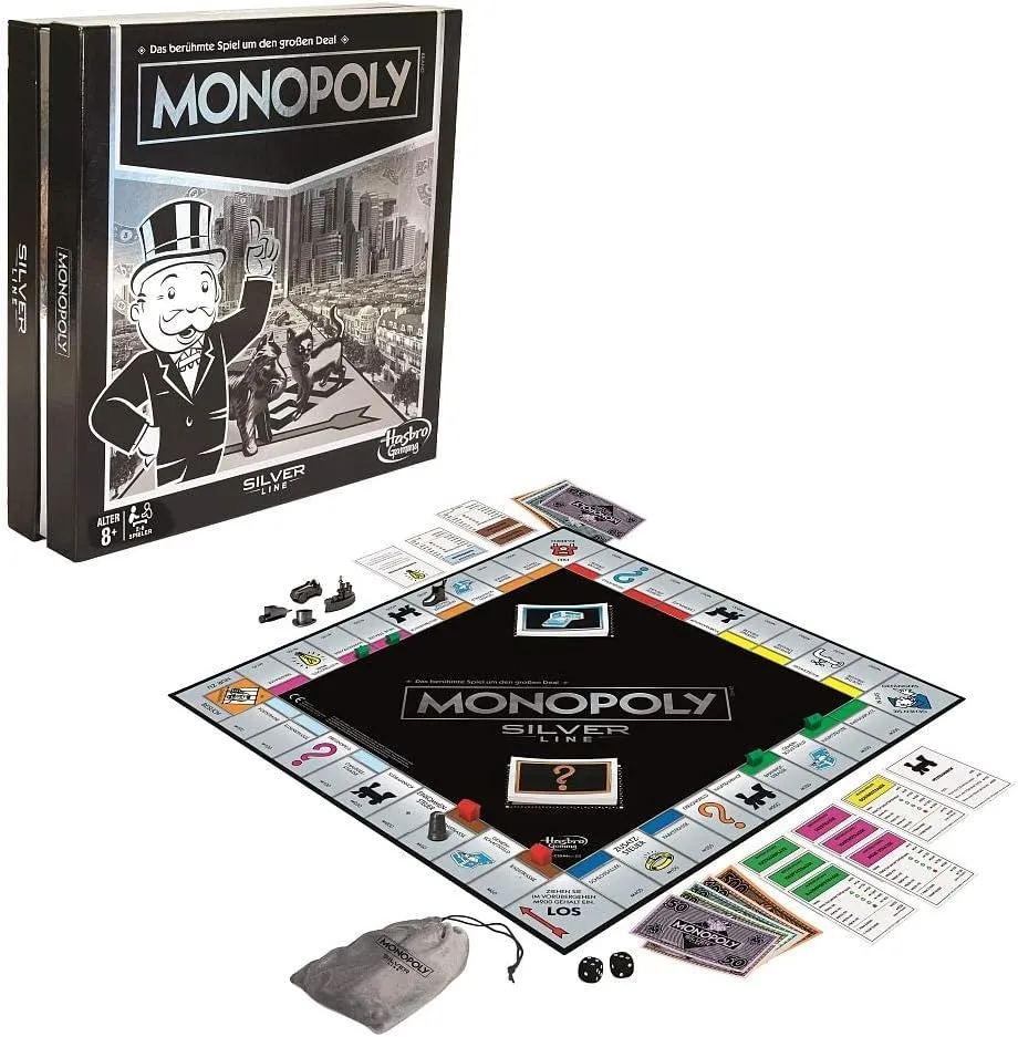 Hasbro Monopoly Silver Line Edition Game