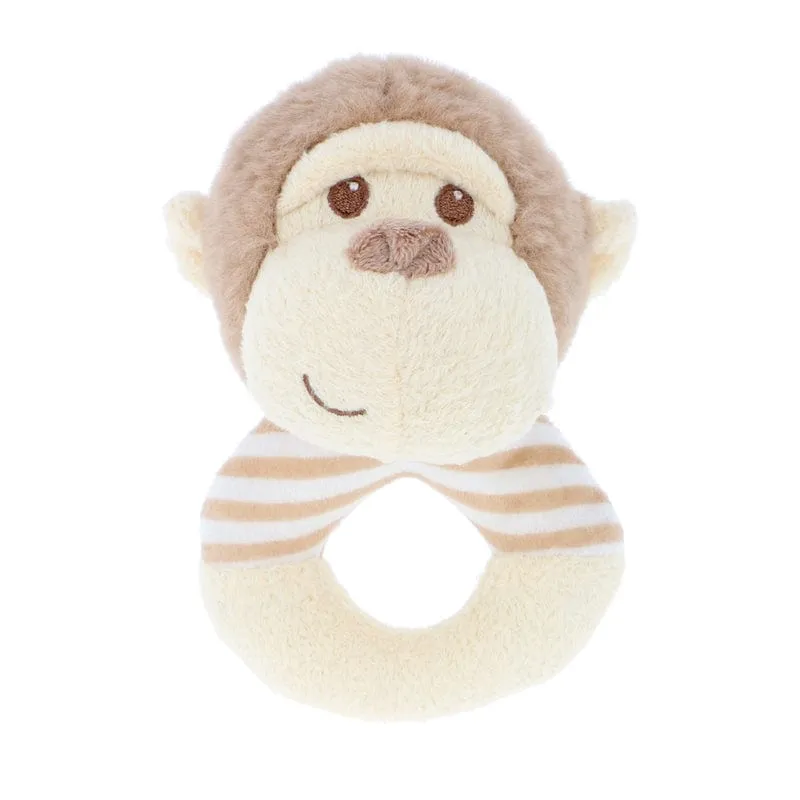 Keeleco Baby Marcel Monkey Ring Rattle - 14cm