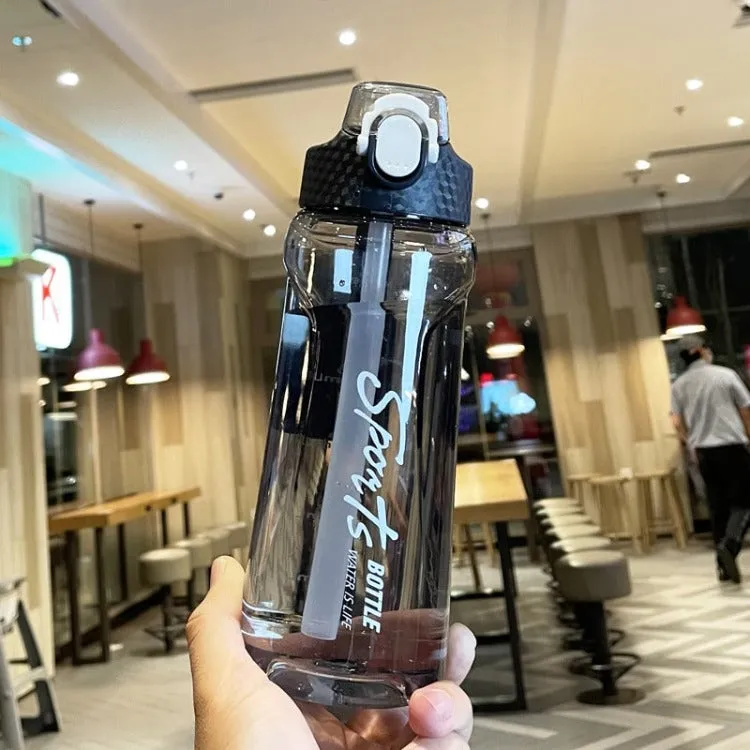 Kids Portable Transparent Water Bottle | Black 650ml