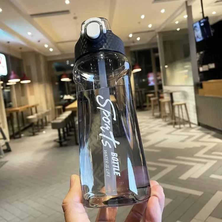 Kids Portable Transparent Water Bottle | Black 650ml