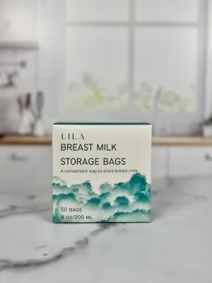 LILA Breast Milk Storage Bags 8. oz (50 Box)