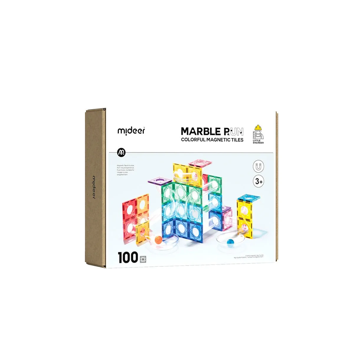 Marble Run 100pcs Colorful Magnetic Tiles