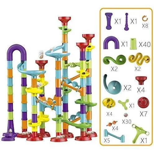 Marble Run Race Building Block Maze Toy Set 113 pcs