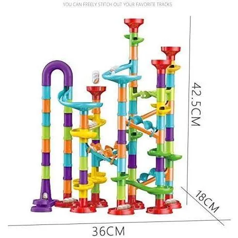 Marble Run Race Building Block Maze Toy Set 113 pcs