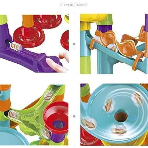 Marble Run Race Building Block Maze Toy Set 113 pcs