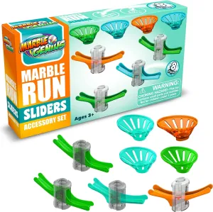 Marble Run Stunt Sliders Set, 8 pieces