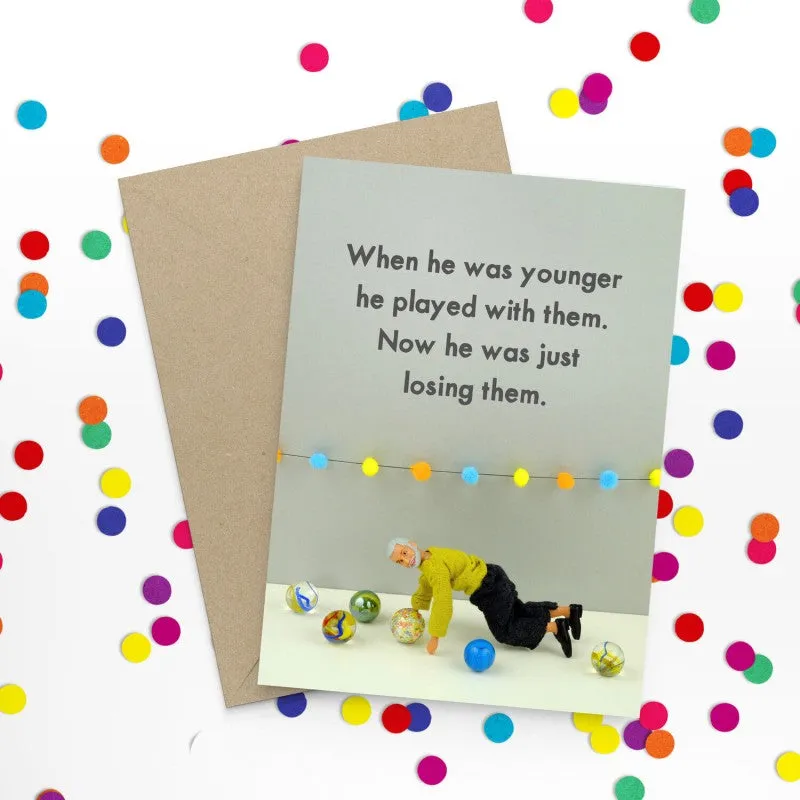  Marbles  Greeting Card