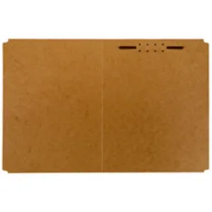 PAPERBOARD FLDR, FASTENER, STRAIGHT CUT, LTR, BROWN, 100CT-BOX