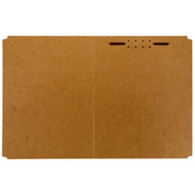 PAPERBOARD FLDR, FASTENER, STRAIGHT CUT, LTR, BROWN, 100CT-BOX