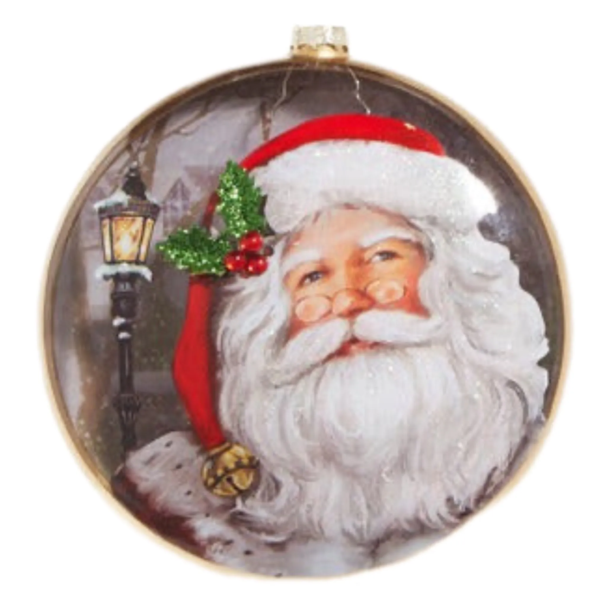 Santa With Lamp Post Disk