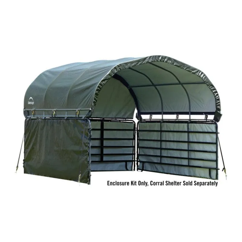 ShelterLogic | Enclosure Kit for Corral Shelter Livestock Shade 10' x 10' Green (Corral Shelter & Panels NOT Included)