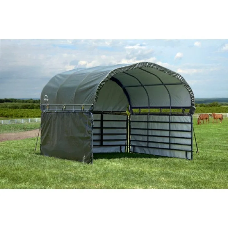 ShelterLogic | Enclosure Kit for Corral Shelter Livestock Shade 10' x 10' Green (Corral Shelter & Panels NOT Included)